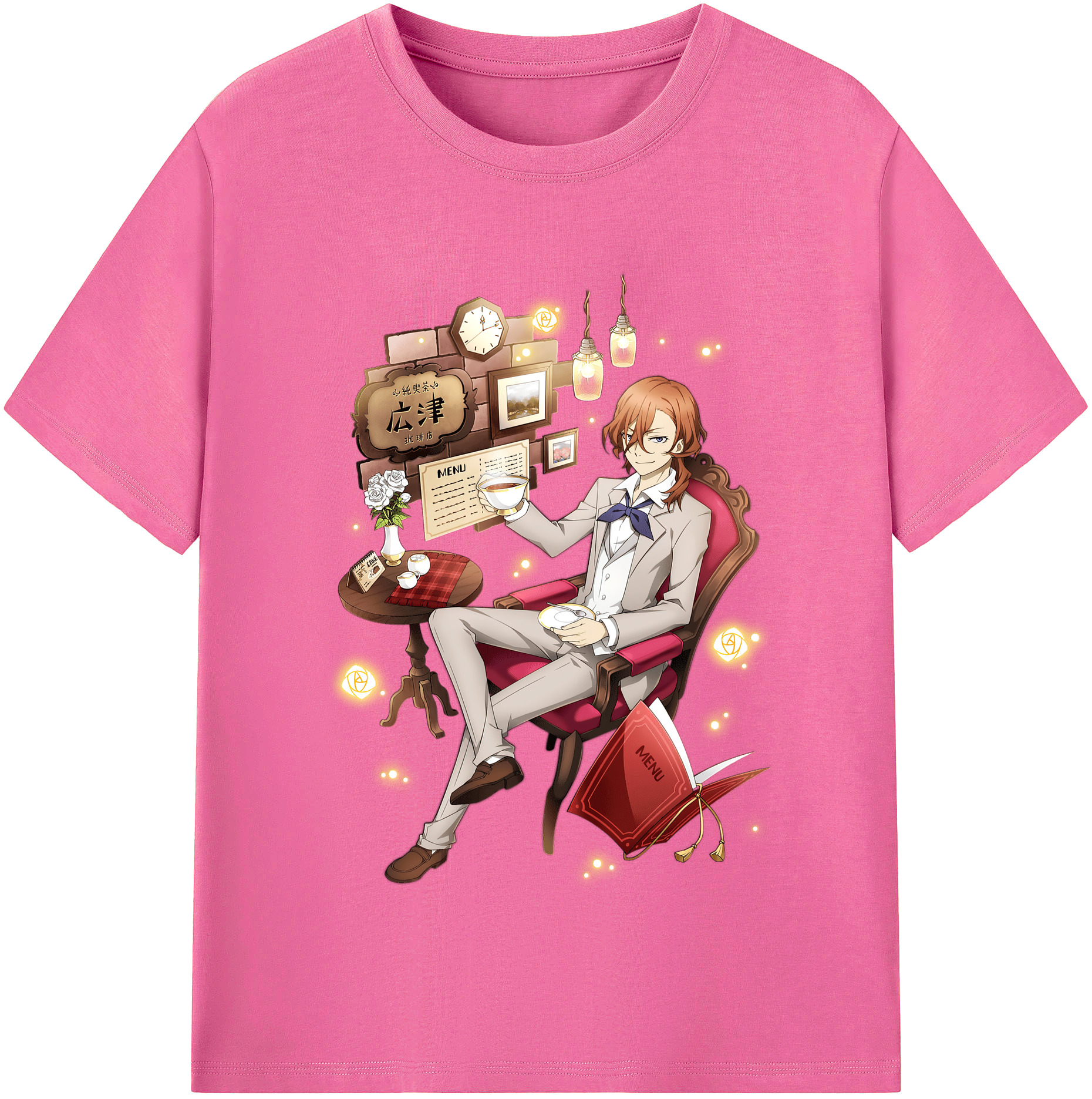 （画像用） 文豪ストレイドッグス Bungo Stray Dogs レディースカジュアルプリントTシャツ（綿100％）